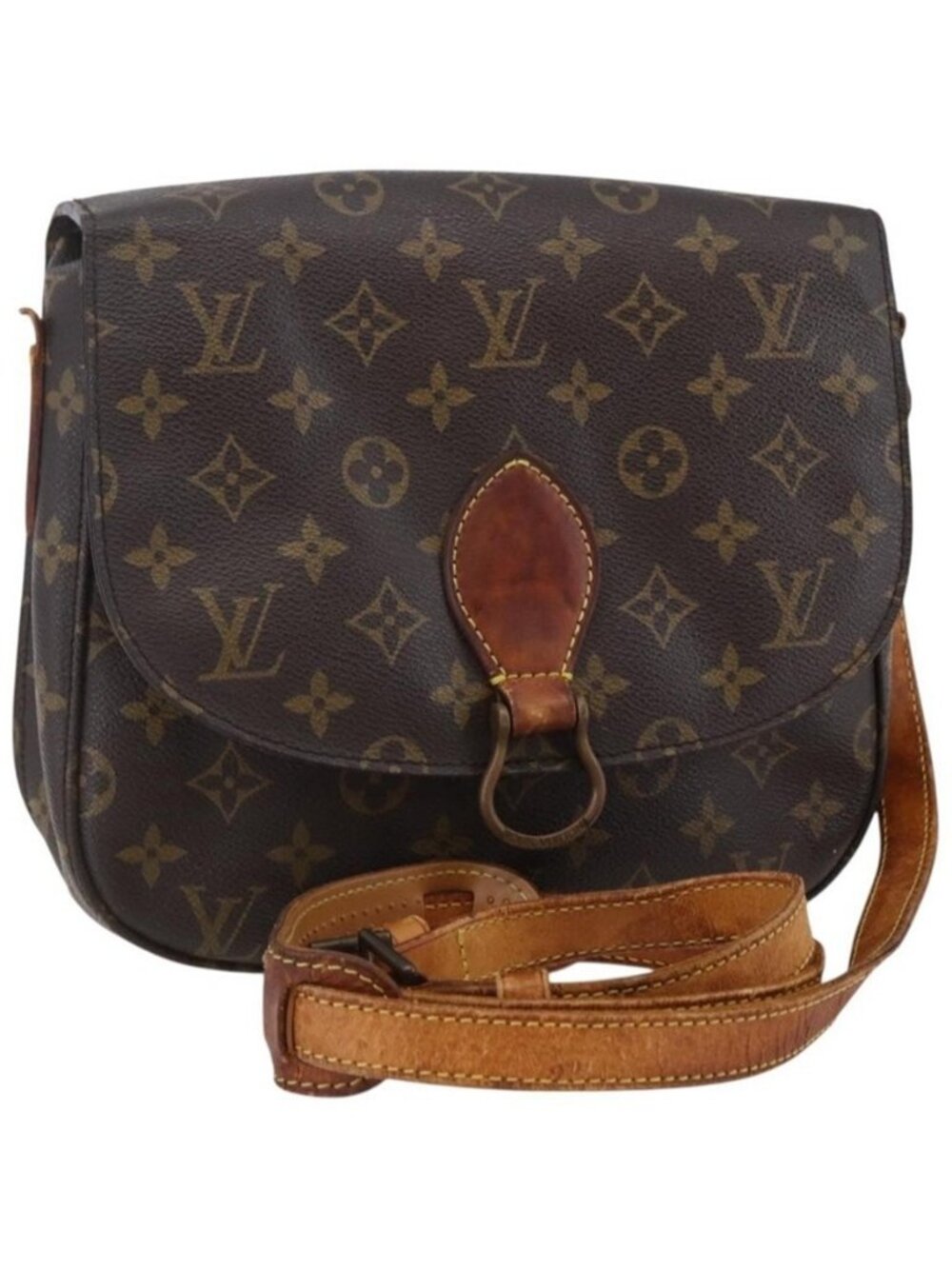 Authentic LOUIS VUITTON Monogram Monogram Saint Cloud GM Shoulder Bag M51242 - Picture 1 of 16